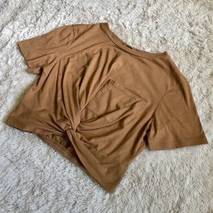Forever 21 Twist Front Cropped Tee
